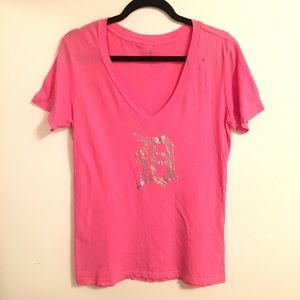 Pink Detroit Tigers V-neck